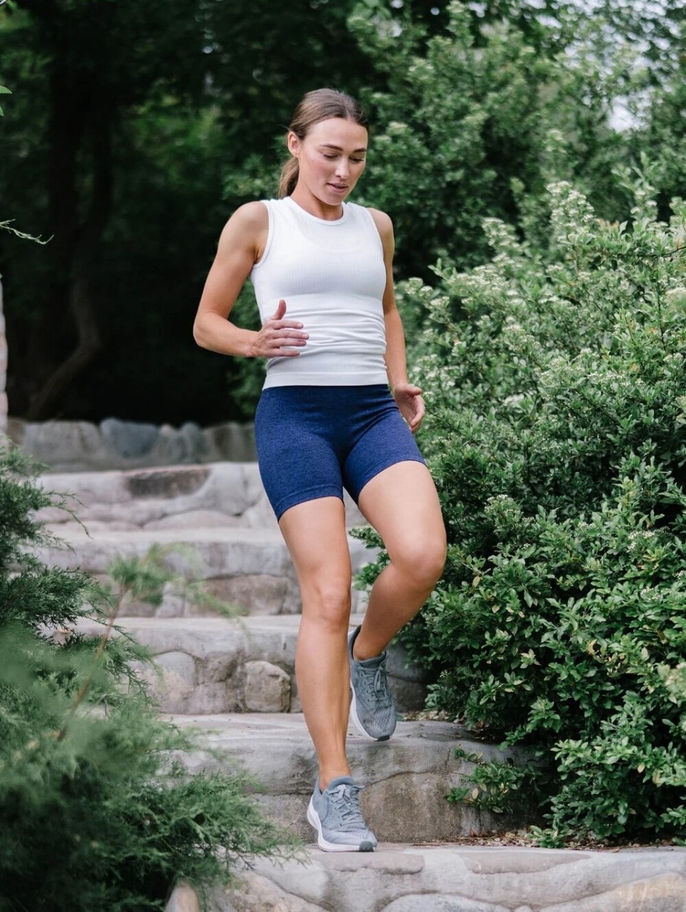NWOT ZYIA Navy Heather High-Rise Seamless Hustle Bike Shorts